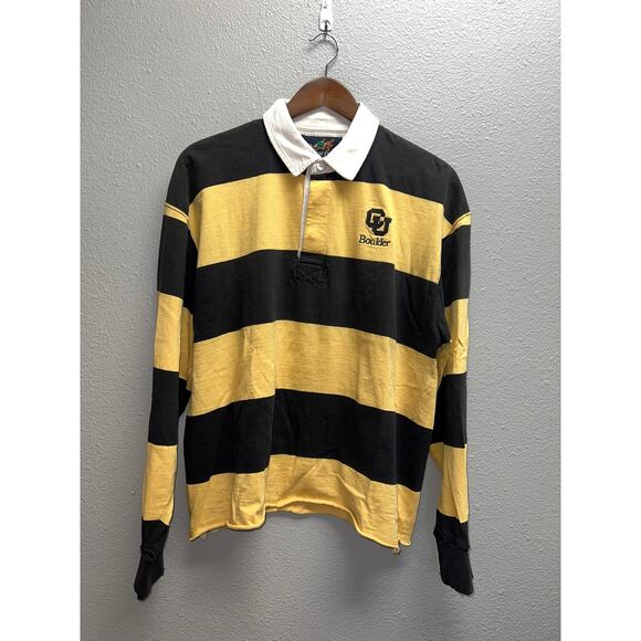 Womens CU Boulder Long Sleeve Polo Shirt Colorado University Lands End Women M - Picture 1 of 14